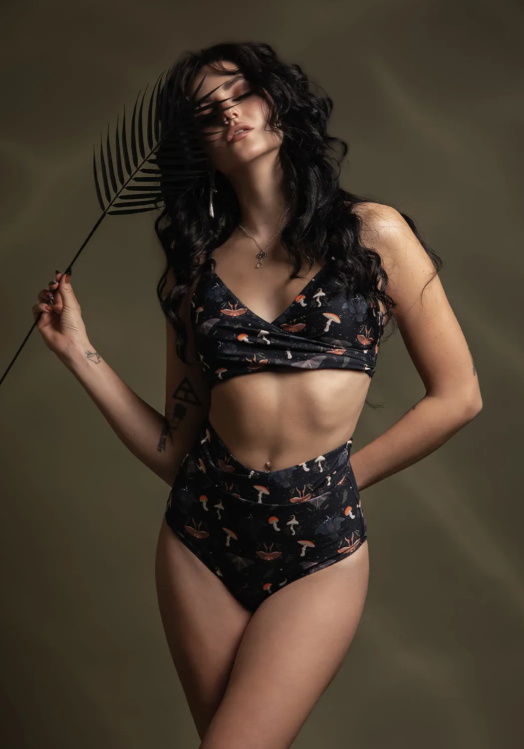 Luna Moth Twist Bikini Top